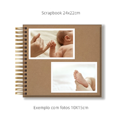 ÁLBUM SCRAPBOOK KRAFT 24X22CM PERSONALIZADO - comprar online