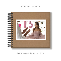 SCRAPBOOK KRAFT 24X22CM CAPA LISA 30 FOLHAS