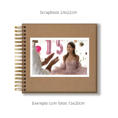 ÁLBUM SCRAPBOOK KRAFT 24X22CM PERSONALIZADO - loja online