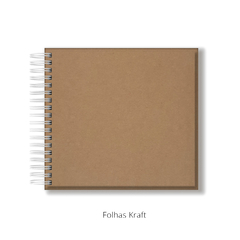 SCRAPBOOK BRANCO 24X22CM CAPA LISA 30 FOLHAS