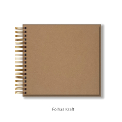 ÁLBUM SCRAPBOOK KRAFT 24X22CM PERSONALIZADO - loja online