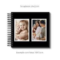 SCRAPBOOK PRETO 24X22CM CAPA LISA 30 FOLHAS na internet