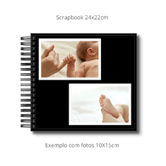 SCRAPBOOK PRETO 24X22CM CAPA LISA 30 FOLHAS - comprar online