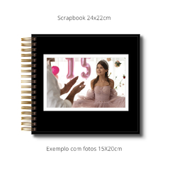 ÁLBUM SCRAPBOOK PRETO 24X22CM PERSONALIZADO na internet