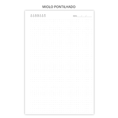 Caderno Executivo Alta Gramatura Pautado / Milimetrado / Pontilhado 27x18cm Folhas 120g Preto