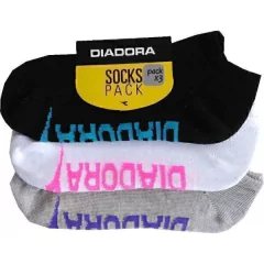 Pack X3 Soquete Running Diadora Mujer