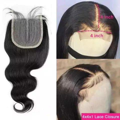 Top clousure cabelo humano ondulado