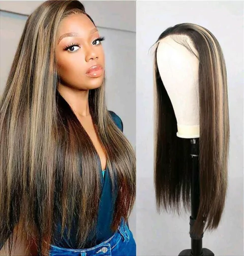 Lace front HD 13x4 fibra Premium lisa repartição livre