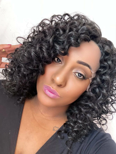 Lace front hd fibra premium cacheada unit fibra Premium pronta entrega