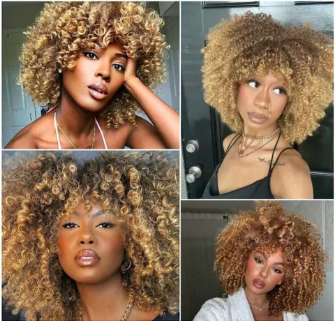 Wig afro fibra Premium BLACK PRONTA ENTREGA