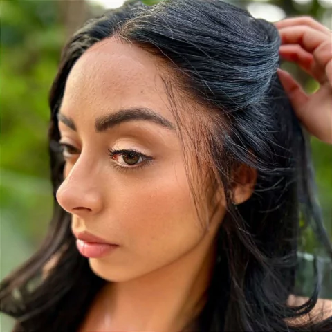 Peruca Front lace cabelo humano personalizada pronta entrega