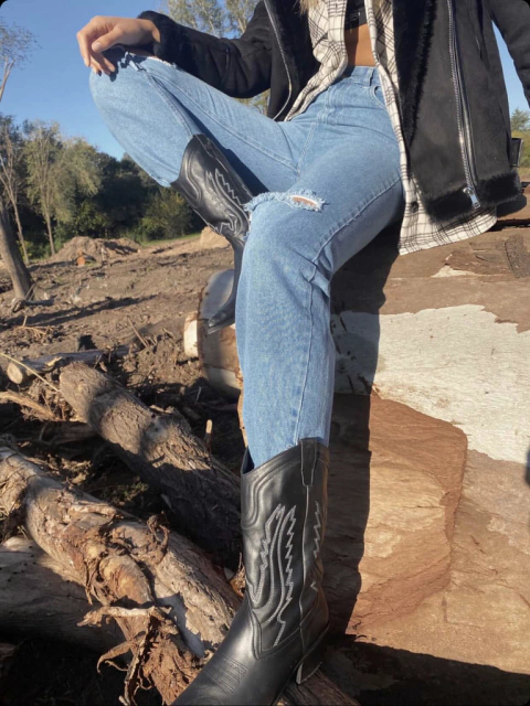 Botas New York Black and white - buy online