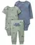 Carter´s Set 3 Piezas Body mangas largas. Body mangas cortas y Pantalón "Dinosaurios" (1P571310) - comprar online
