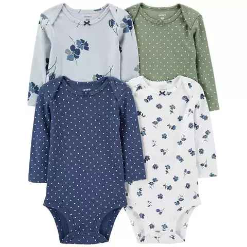 Carter´s Pack 4 Bodies Mangas Largas (1P878810) - comprar online