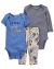 Carter´s Set 3 Piezas Body mangas cortas. Body mangas largas y Pantalón "Animales" (1N715510)