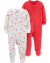 Carter's Pack 2 Osito-Pijama "Lunares y flores" (1H371010)