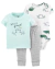 Carter´s Set 3 Piezas Body. Remera manga corta y Pantalón "Hipopótamo" (1K489210)
