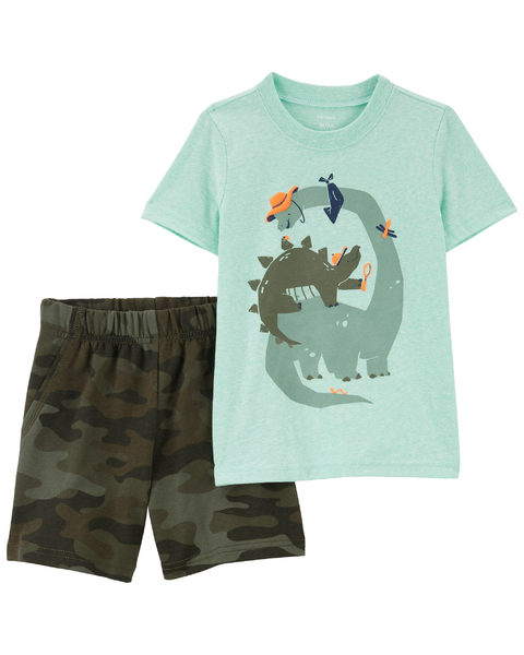 Carter´s Set 2 Piezas Remera mangas cortas y Short "Dino" (1O868710)