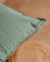 Funda Tusor Teñido HOJA VERDE - 45x45 - Baul Azul