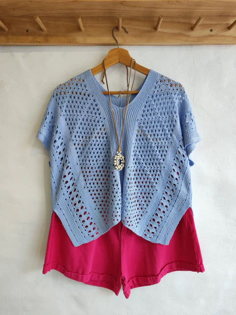 REMERA MORGANA CELESTE - comprar online