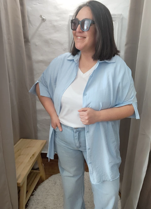 MAXICAMISA JORGELINA CELESTE - comprar online