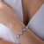 Pulseira Cíntia pedra opalina pedra da lua com metais banhados a ródio - comprar online