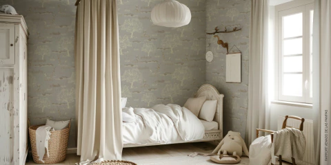 Papel para empapelar Venado de las Pampas gris - comprar online