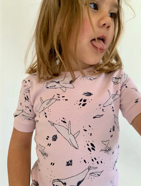 ULTIMO Pijama Ballena Franca Austral rosa - MIXTO