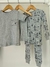 Conjunto PJ zorro gris largo + PJ Corto gris