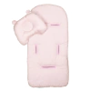 Colchón cubre cochecito + almohada bebé Rosa