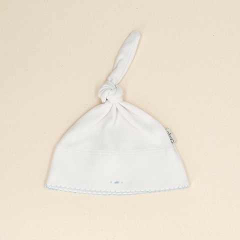 Gorro Nudo Bordado celeste T 0m