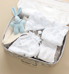 Set de nacimiento 4 piezas "conejo celeste" - comprar online