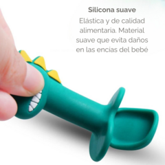 Individual con plato silicona y cubiertos Rosa - Chufibebes