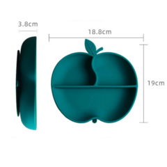 Plato silicona anticaida Manzana Rosa - tienda online