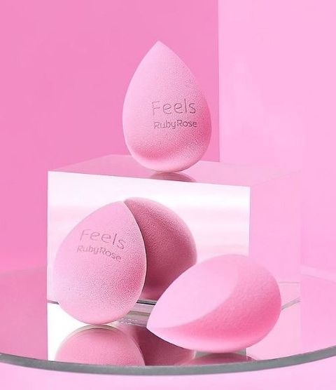 (HBS01) - ESPONJA DE MAQUILLAJE SOFT BLENDER FEELS - RUBY ROSE