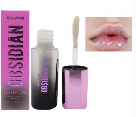 (Hb7200-3) Labial Glossy Obsidian TONO Rose Quartz