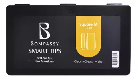 SOFT NAIL GEL TIPS SQUARE M X600U B4004 BOMPASSY