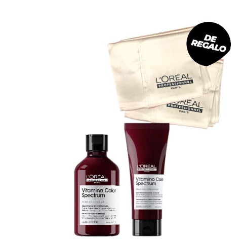 COMBO LOREAL VITAMINO COLOR SPECTRUM +REGALO (DOS FUNDAS DE SEDA ANTIFRIZZ)