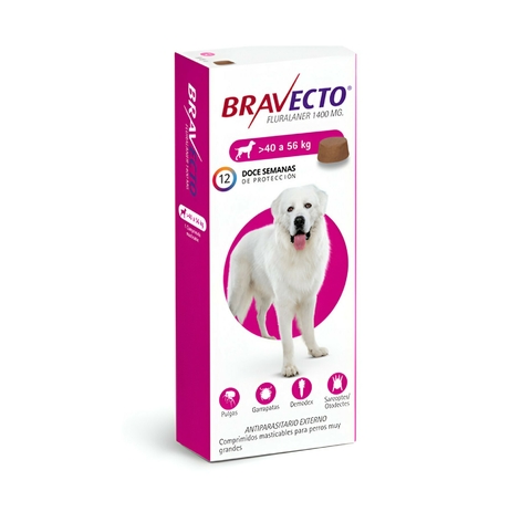 Bravecto 1400 mg. - de 40 a 56 kg. - comprar online