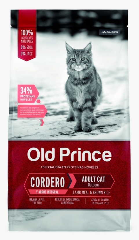OLD PRINCE CORDERO Y ARROZ GATO ADULTO 7,5 KG
