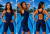 Traje Macaquinho Feminino Azul Marinho