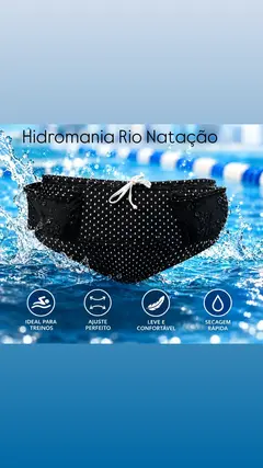 Sunga com bolso para treino de arrasto Preta - comprar online