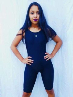 Traje Macaquinho Feminino Preto - comprar online