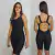 Traje Macaquinho Feminino Preto com fechamento em click