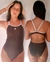 Maiô Swim Marrom Viés Branco - comprar online