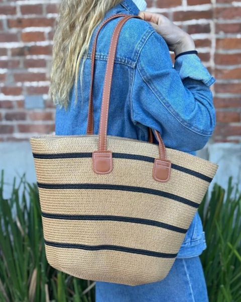 CARTERA LINA RAFIA NATURAL