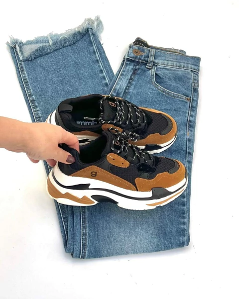 ZAPATILLA BALEN NEGRO OCRE