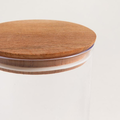 Recipiente Redondo | Acrilico | T. De Madera 900 Ml(129658) - SLM Proveedor Universal