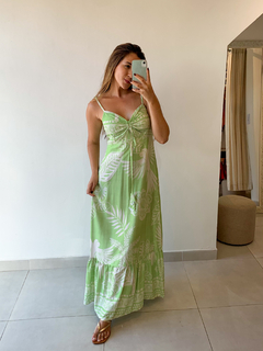 VESTIDO CORA ESTAMP. VERDE - comprar online