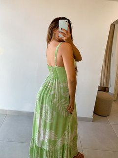 VESTIDO CORA ESTAMP. VERDE - Fille